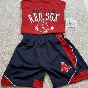 Boston Red Sox Outfit - Shorts and T Shirt Unisex Boys Girls Youth NWT 6/7